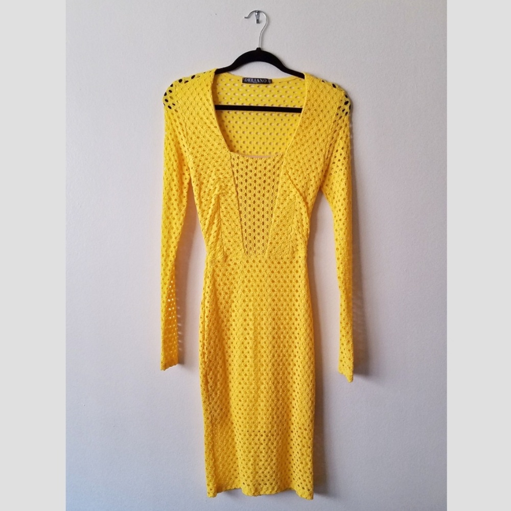 Deliano Miami long sleeve lace Bodycon Dress